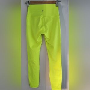 Lululemon Like New Neon Yellow Leggings Size 4